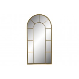 Espejo metal ventana 120cm dorado