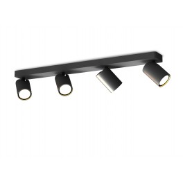 Regleta Sal 4 luces negro Regleta Sal 4 luces negro