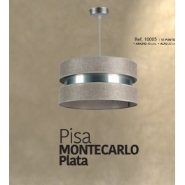 Pantalla de techo Pisa Montecarlo plata