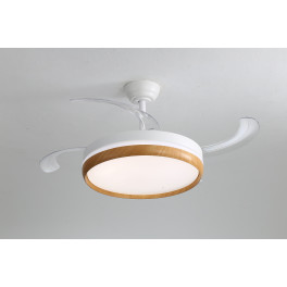 Ventilador Maber 40cm blanco madera